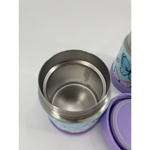 2 Pottery Barn Kids Hot & Cold Container Thermos 10 Oz Lunch Soup Butterflies - Picture 3 of 5